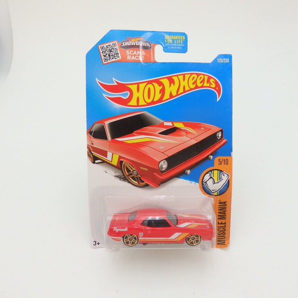 Hot Wheels 70 Plymouth AAR Cuda Red Muscle Mania 125/250 DHR36-D9B0C